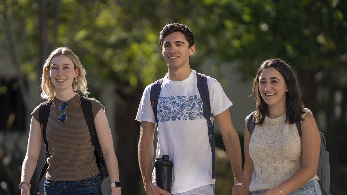 Saint Mary's Students Walking Campus